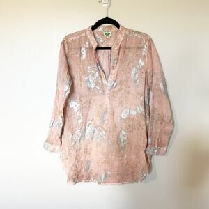 Dolma‎ Anoushka Foil Printed Top tunic 
Beige women’s medium
